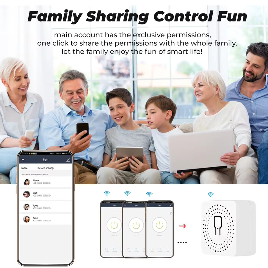 Tuya WiFi 16A Smart Schalter in Weiß mit 2-Wege-Steuerung und App-Fernbedienung für Alexa und Google Home zur Automatisierung deiner Heimszenen - Bild 4