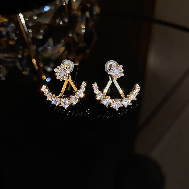 Kaitin Jewelry Ohrstecker, Zirkonia, Gold, Damen, Stern Mond - Bild 1