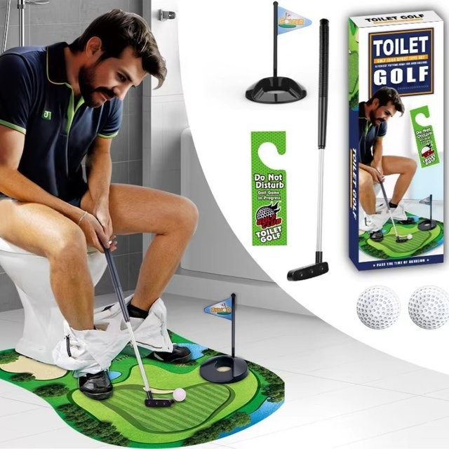 pgm Toiletten-Golfbälle-Spielset, Mini Indoor Putting Green, Set / Bundle - Bild 1