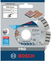 Bosch Diamanttrennscheibe Best for Stone Durchmesser: 115 mm, B/H/D: 115 x 22,23 x 2,2 mm, Dicke: 12 mm - Bild 2