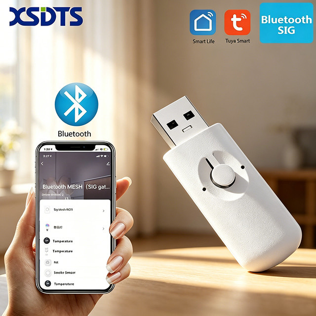 Tuya Smart Gateway USB Bluetooth und WLAN Hub in Weiß für dein smartes Türschloss - Bild 1