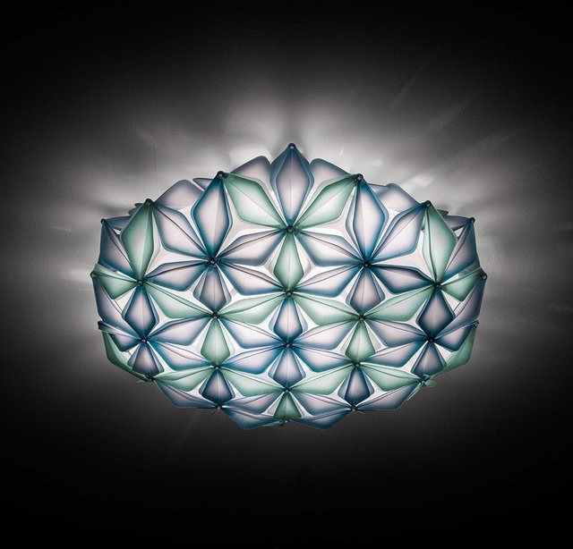 Slamp La Vie Large Wand- und Deckenleuchte in Blau mit Glaskristallen und dimmbarer Funktion - Bild 1