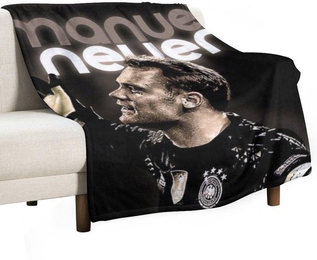 ZX Blanket Flauschige Wohndecke Manuel Neuer Design in Schwarz, B/B: 101,6 x 127,0 cm - Bild 1