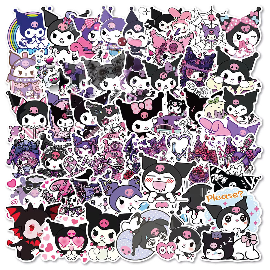 Sanrio Kuromi Cartoon Aufkleber Set wasserfest für Laptop und Telefon in Multicolour - Bild 2