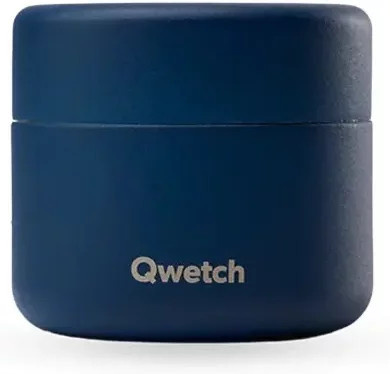 Qwetch Routine Box Inox Pillendose aus Edelstahl für 48 Tabletten in Silber und Blau - Bild 1