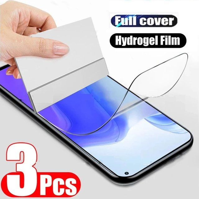 3er-Set Hydrogel-Schutzfolien für Xiaomi Redmi Note 14 13 12 11 Pro Plus 5G inklusive Objektivschutz, transparent - Bild 1