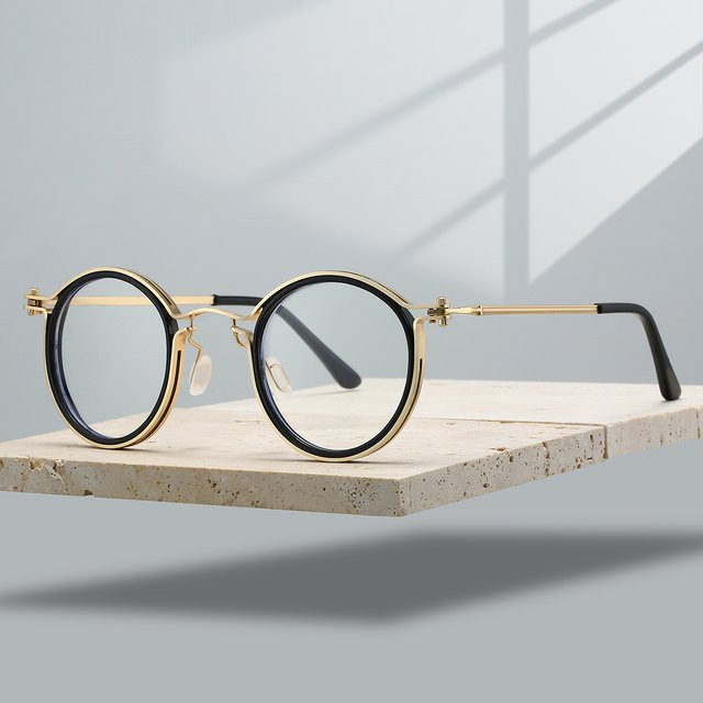 KAMMPT Korrektionsbrille Rund, Metall, Vollrand, Unisex, transparent, gold - Bild 1