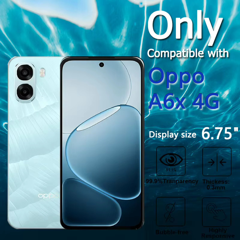 Displayschutzfolie aus gehärtetem Glas für Oppo A6x A6 6x A 6x 4G in Transparent - Bild 2
