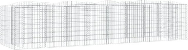 DELUKE Gabionen Hochbeet BOGI aus verzinktem Eisen in Silber, B/T/H: 400 x 100 x 100 cm - Bild 1