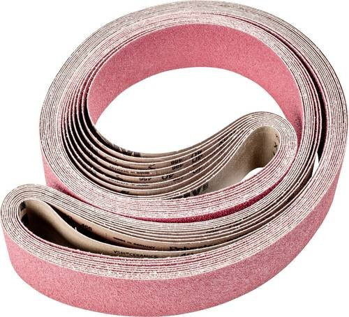 PFERD Keramikkorn Schleifband für Bandschleifer, Körnung 40, Farbe Rot, 10 Stück, B: 75 mm, L: 2500 mm - Bild 1