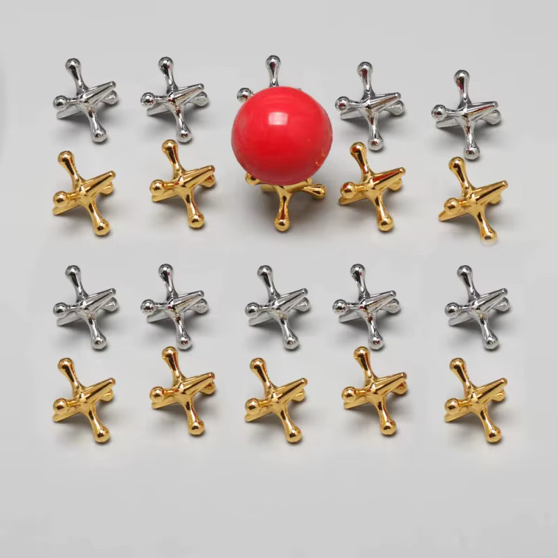Meade Knucklebones-Set, Brettspiel, 10-teiliges Set, Metall und Gummi - Bild 2