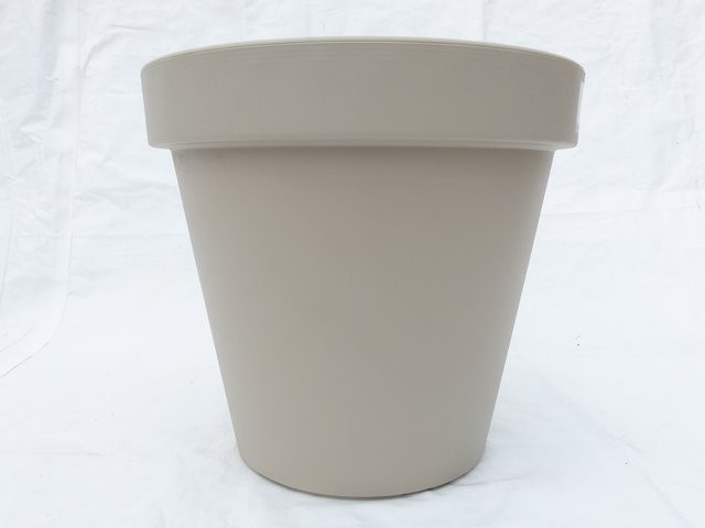 Runder Pflanzkübel E&K in Beige und Taupe für Outdoor und Indoor, Durchmesser: 80 cm - Bild 1