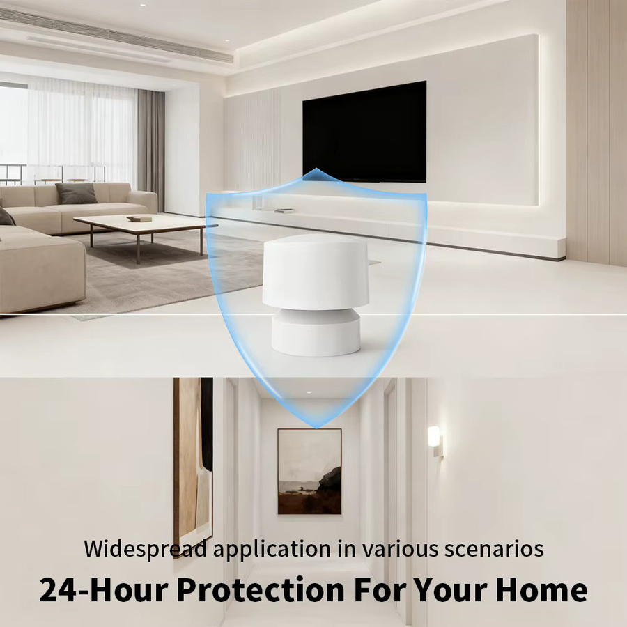HIMOJO Intelligenter Präsenzsensor mit 24G MMWave Radar, Datenschutz ohne Kamera, kompatibel mit Tuya Zigbee oder 2,4G WLAN, Google Alexa und Smart Life, Farbe: Weiß - Bild 3