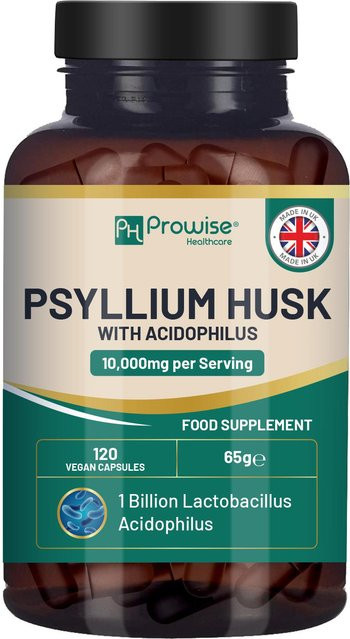 Prowise Healthcare Flohsamenschalen mit Acidophilus vegan 120 Kapseln - Bild 1