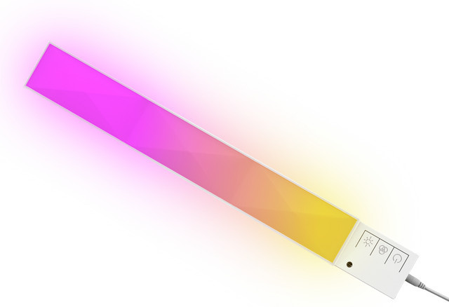 GXT 905 Vybz RGBIC LED-Wandlichtleiste in Weiß mit Fernbedienung und Netzteil - Bild 1