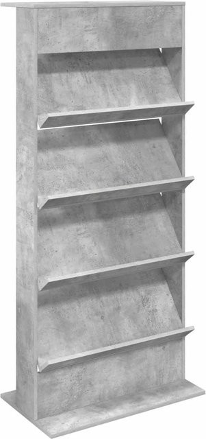vidaXL Magazinregal in Betongrau aus Holzwerkstoff, modern und freistehend, B/T/H: 70 x 41 x 156 cm - Bild 1