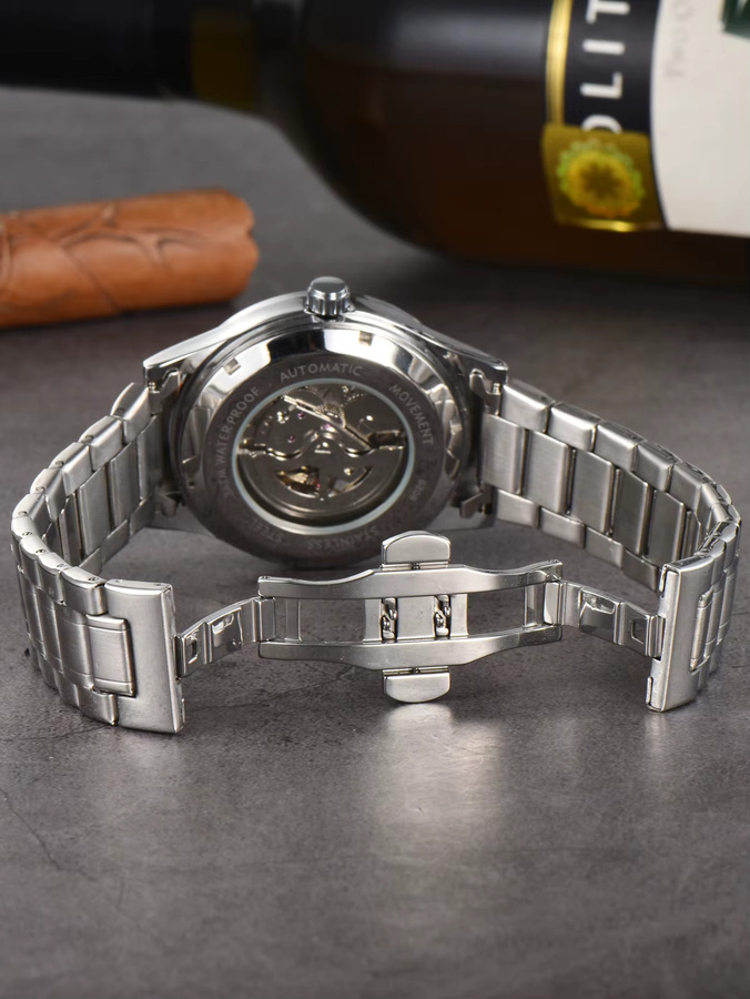 LONGLUX Automatikuhr Edelstahl, Silber, Herren - Bild 4
