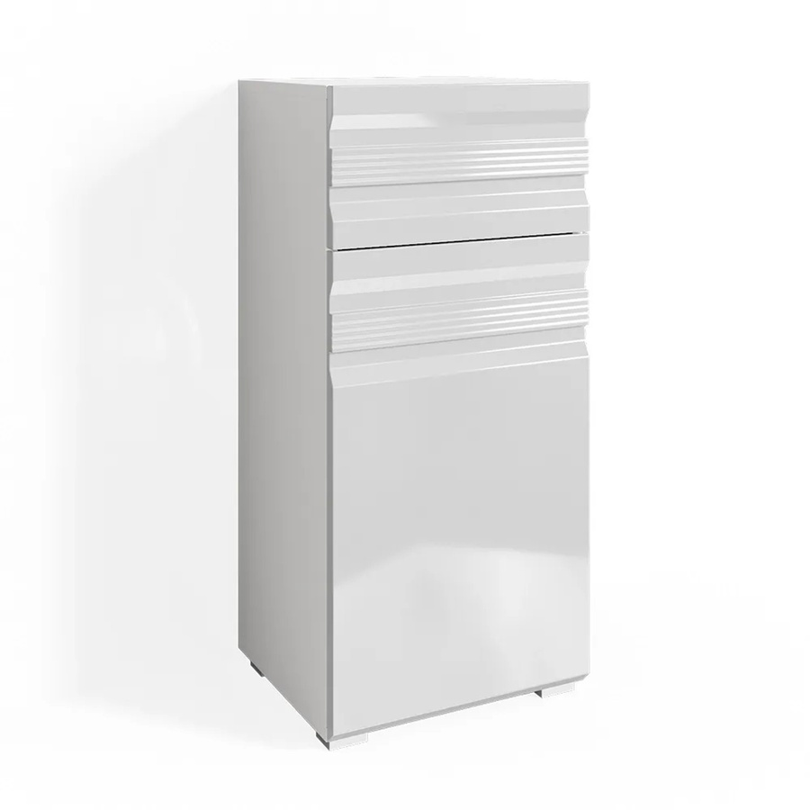 Vicco Badschrank Freddy Midischrank in Weiß Hochglanz B/T/H: 36 x 12,21 x 79 cm - Bild 2