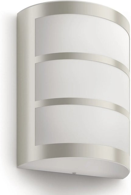 Philips Python LED-Außenwandleuchte in Edelstahl und Grau mit warmweißem Licht (2.700 K, 3,8 W) - Bild 1