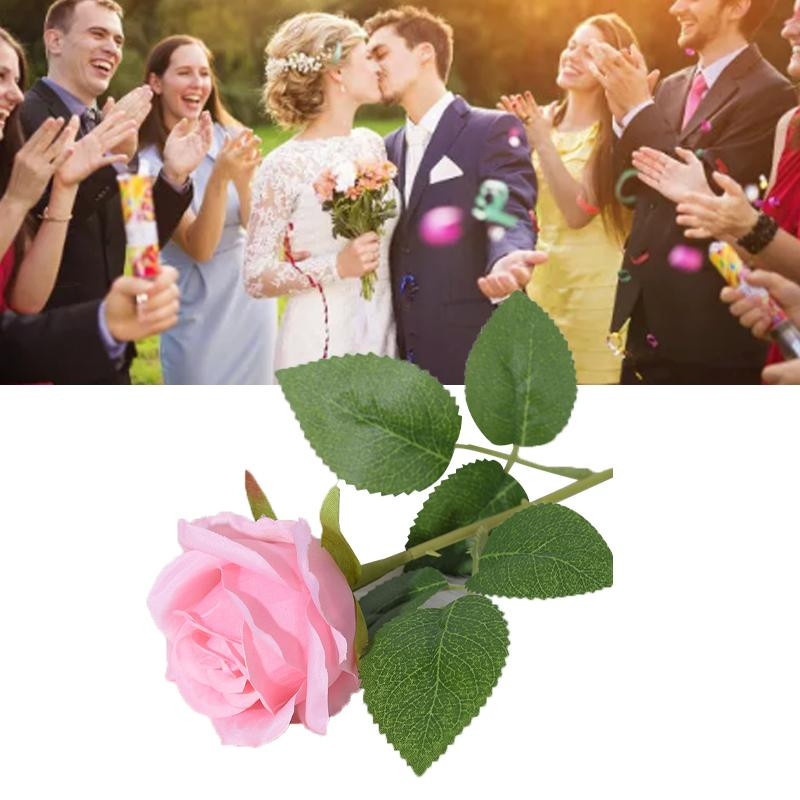 Tooarts Künstliche Rosen aus Seide als dekorative Blumen in Rosa und Rot für dein Zuhause oder Hochzeiten - Bild 4