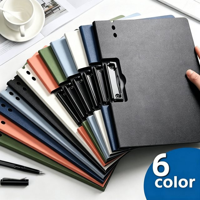 A4 Aktenordner und Klemmbrett-Set 3-in-1 Dokumentenorganizer aus Kunststoff in Blau für Schule und Büro - Bild 1