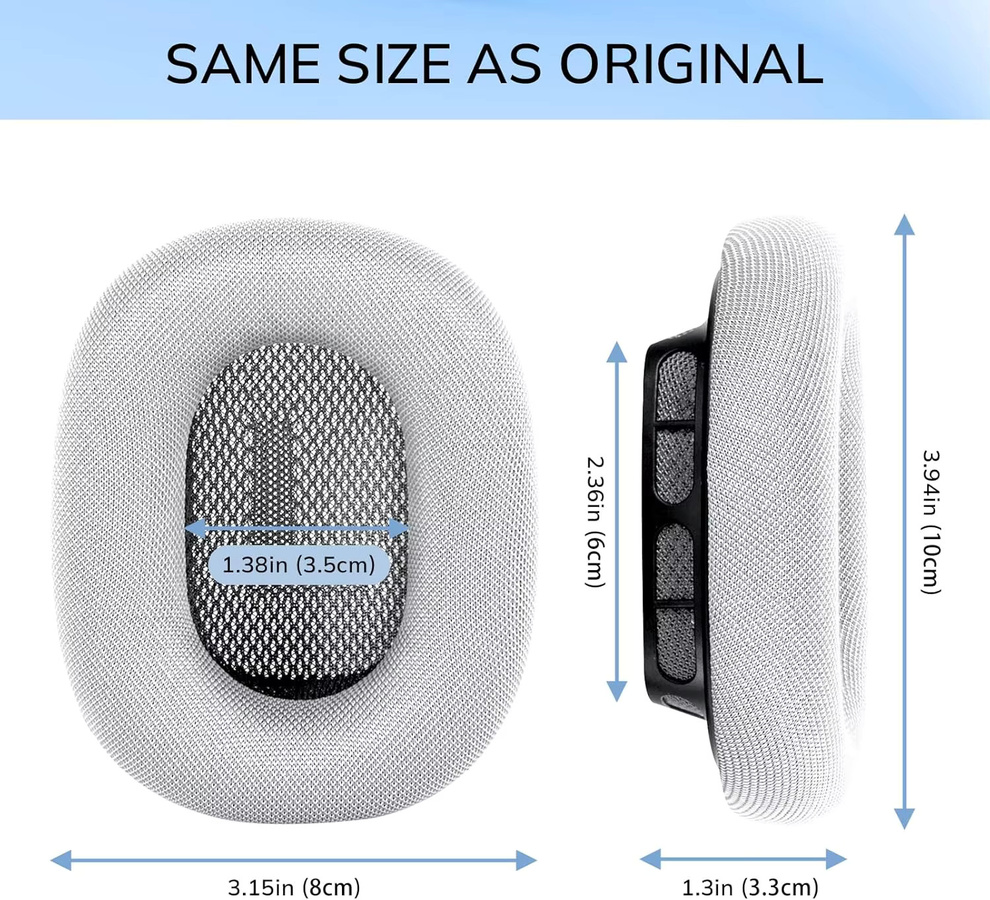 Apple Ersatz-Ohrpolster aus Mesh für AirPods Max Over-Ear Kopfhörer mit magnetischer Befestigung - Bild 3