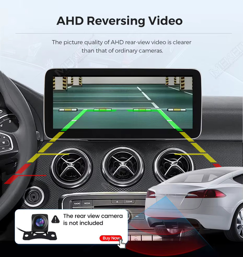 MEKEDE Android 15 Autoradio für Mercedes Benz C-Klasse W204 S204 2011-2013 mit 10,25 Zoll Display, NTG4.5, 8-Kern, Wireless Carplay, Android Auto, 4G LTE und WIFI in Schwarz - Bild 6