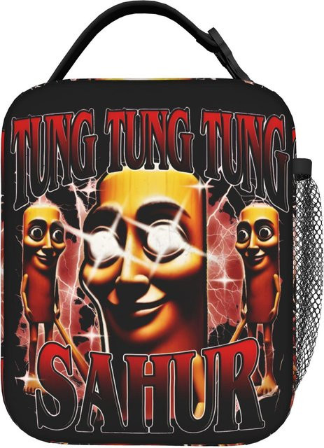 Isolierte Lunchtasche Fancy Style Studio mit John Schwein und Katze Meme Design in Mehrfarbig - Bild 1
