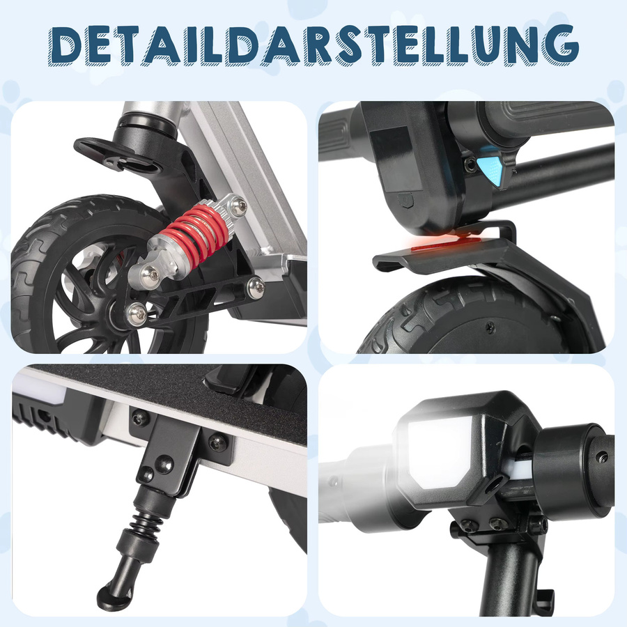 Sinaopus Elektroroller für Kinder, faltbarer E-Scooter, ab 10 Jahre - Bild 6