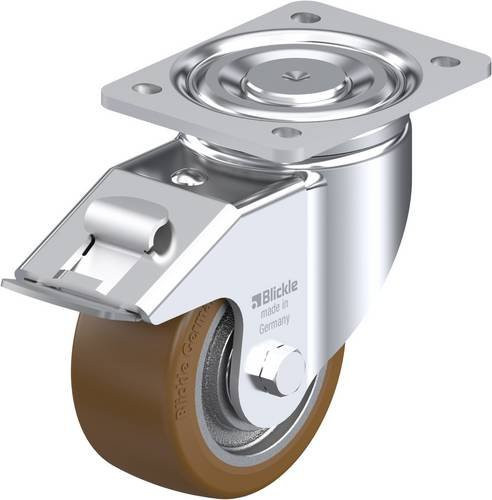 Blickle Lenkrolle LH-GB 128K-FI mit Feststeller, Rad-Durchmesser: 125 mm, Tragfähigkeit: 850 kg - Bild 1