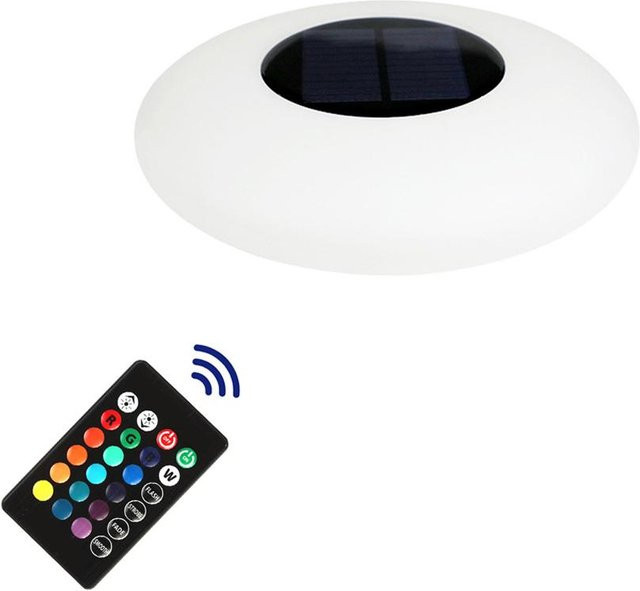 TOMTOP JMS Solar LED Schwimmlicht Set mit 16 Farben, IP67 Wasserdicht, Weiß, 4 Stück - Bild 1