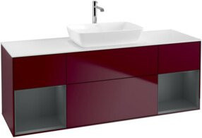 V&B Waschtischunterschrank Finion in Weiß lackiert, Breite: 160 cm, Tiefe: 50,1 cm - Bild 1