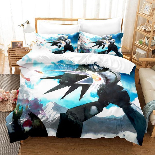 Lodestar Goldorak Grendizer Bettwäsche-Set 3-teilig mit 3D-Druck in Blau, B/H: 135 x 200 cm - Bild 1