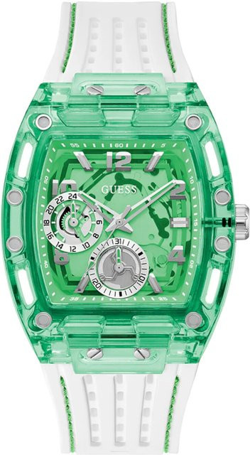 Guess Armbanduhr, Quarz, Edelstahl, Grün, 43 mm, Herren - Bild 1