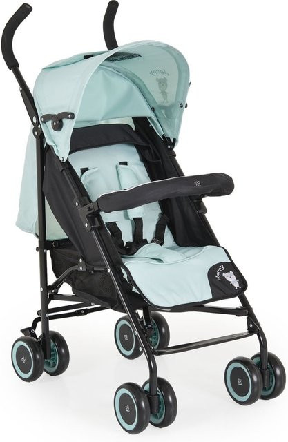 Moni Buggy Jerry City Flat in Blau Schwarz mit Sonnendach und schwenkbaren EVA-Rädern - Bild 1