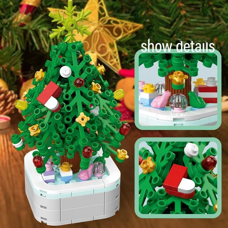 Yiran toy Weihnachtsbaum Bausteine 211-teiliges Set grün 6–12 Jahre - Bild 5