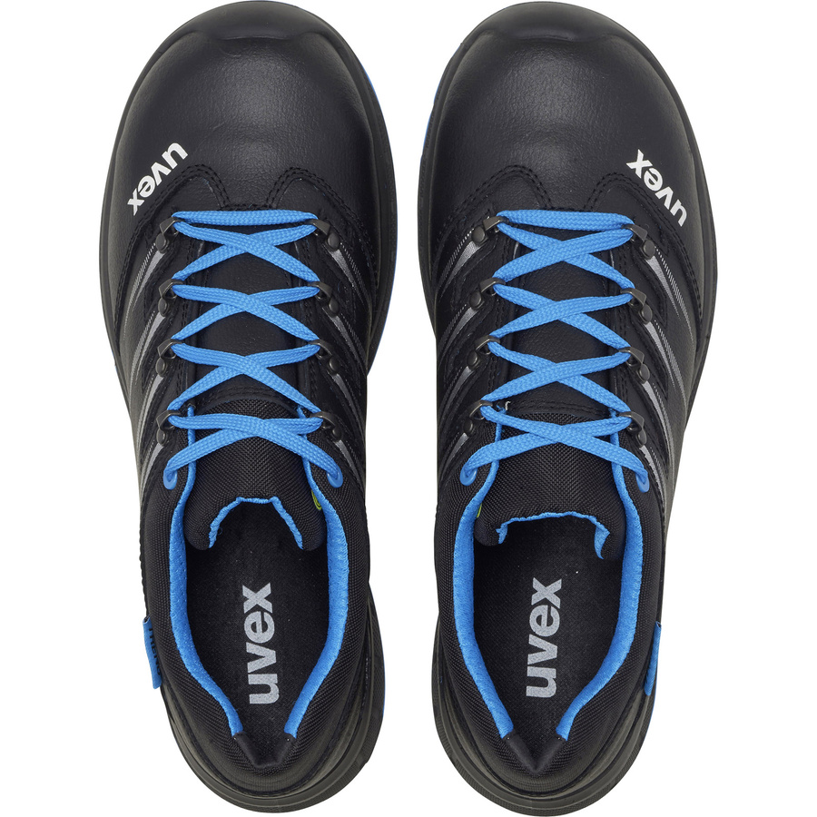 uvex 2 trend S3 Sicherheitshalbschuh aus Leder in Schwarz-Blau, Größe 43 - Bild 3
