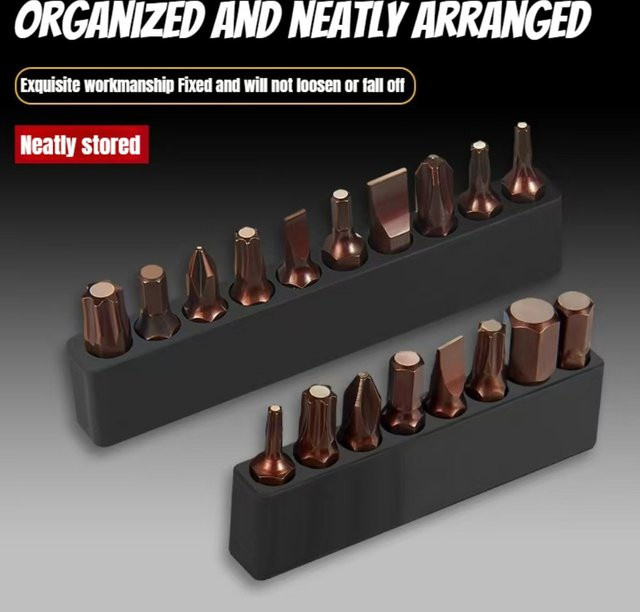 Probon S2 Sicherheits-Schraubendreher-Bit-Set aus S2 Stahl mit Torx, HEX, Quadrat und Pozidriv in verschiedenen Set-Größen - Bild 1