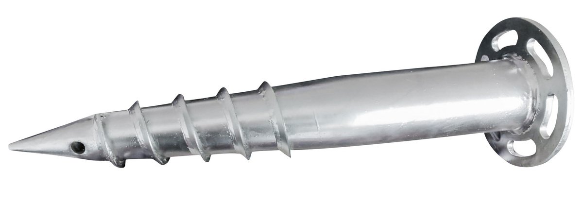 Pergart Erdanker Fundamentverankerung aus Aluminium in Silber, 50 cm, 2 Stück - Bild 2