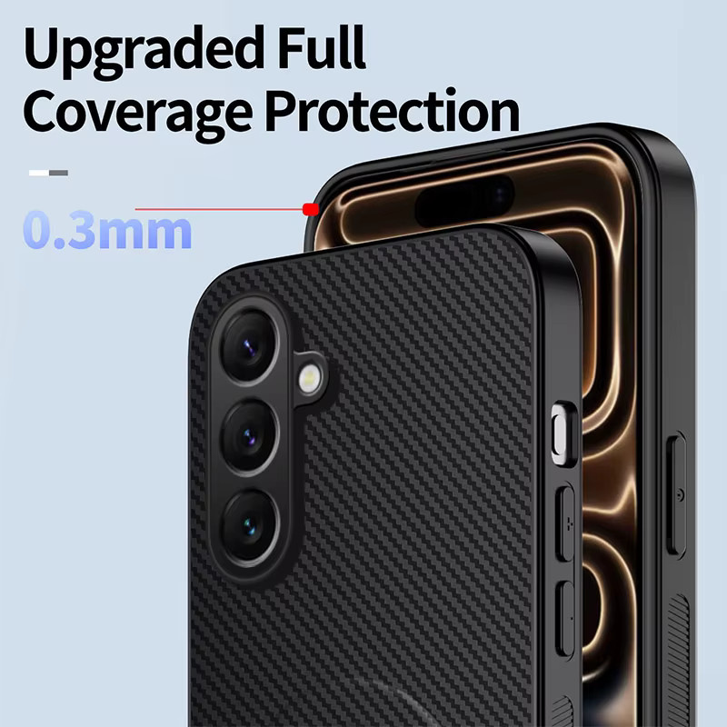 Magnetische Kohlefaser Handyhülle für Samsung Galaxy A57 A37 A27 A56 A55 A54 A36 A35 A34 A26 A17 A16 A15 A06 A05 A05S in Schwarz und Blau - Bild 4