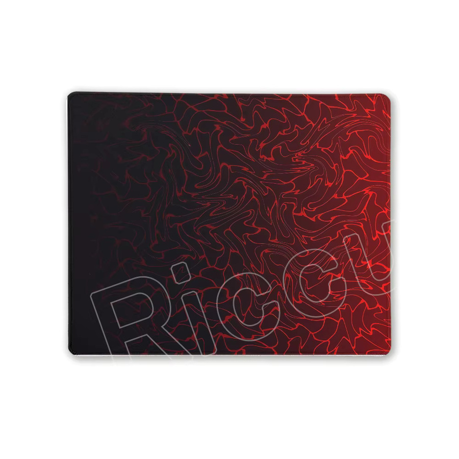 Riccu Mauspad mit flüssigem Strata-Muster in Schwarz-Rot, rutschfeste Schreibtischunterlage für Gaming und Büro - Bild 3