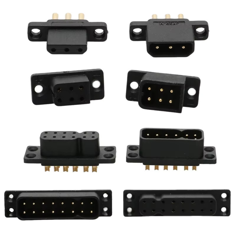 YUENHOANG DC-Stecker Set Männlich und Weiblich mit Anti-Reverse-Funktion für RC-Modell Motoren und Servos, Schwarz - Bild 1
