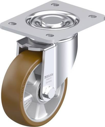 Blickle LH-ALB 125K-3 Stahlblech-Lenkrolle in Silber mit 125 mm Rad-Durchmesser und 550 kg Tragfähigkeit - Bild 1