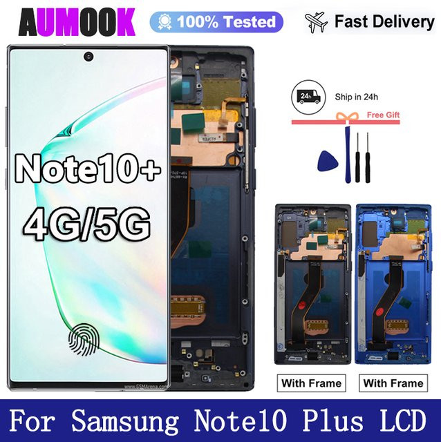 Samsung AMOLED Display mit Touchscreen für Note 10 Plus N975F in Schwarz mit S Pen und Fingerabdruck-Unterstützung - Bild 1
