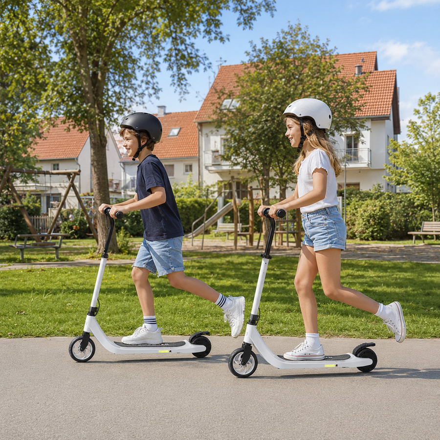 HOMCOM E-Scooter Elektroroller, Schwarz-Weiß, ab 6 Jahre - Bild 2