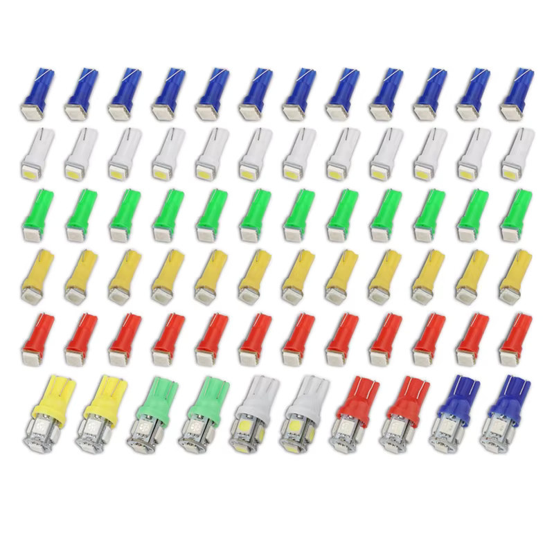 70er Set T5 T10 5050-SMD LED Glühbirnen für Tachometer und Instrumentenanzeige in Mehrfarbig - Bild 2