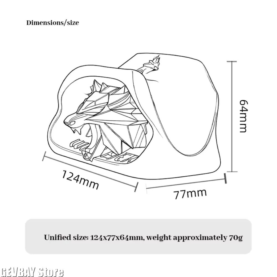 Wolf Kopf Abzeichen Game Controller Halterung für Xbox Gamepad in Silber - Bild 4