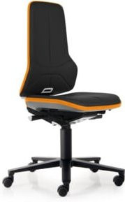 Bimos Neon Arbeitsdrehstuhl mit Rollen aus Kunstleder in Orange mit Sitztiefenverstellung und Gewichtsregulierung - Bild 1