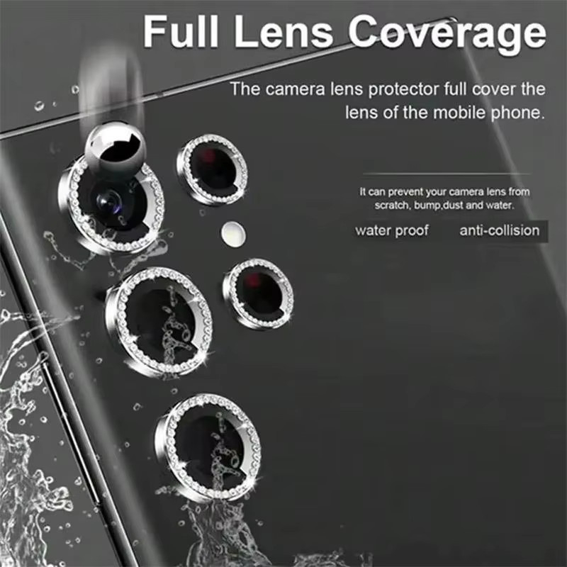 Diamant-Kameralinsenschutzring für Samsung Galaxy S26 Ultra 5G aus gehärtetem Glas in Silber - Bild 3