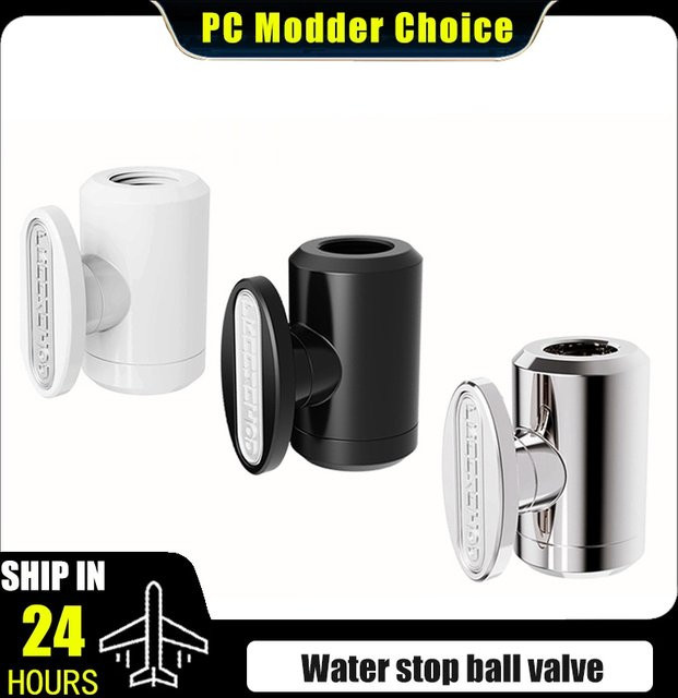 FREEZEMOD Computer-Wasserkühlungs-Ablaufventil mit doppeltem Innengewinde G1/4'' in Silber, FM-YGNSB - Bild 1
